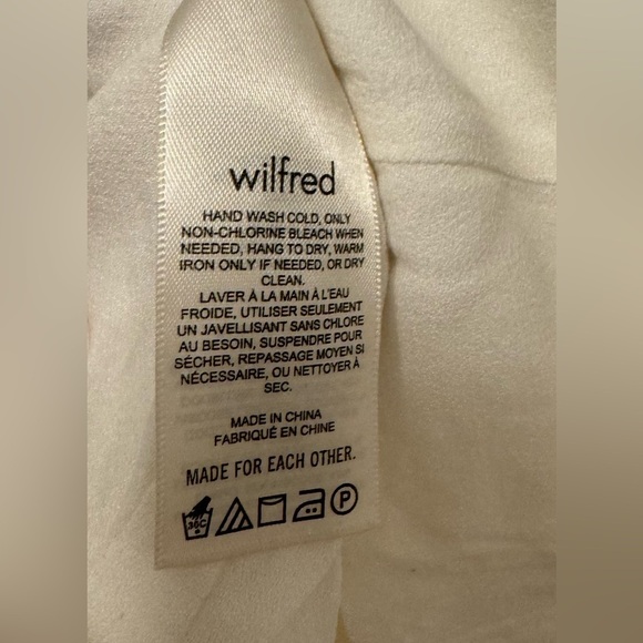 Aritzia Wilfred Novella Blouse Light Birch Size‎ XS - Picture 6 of 6